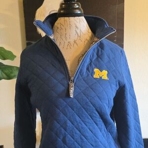 Michigan Blue Quilted Jacket College Football